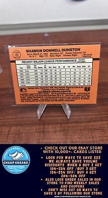 Cheap Sneaks Footwear/Sports Cards Baseball Card Shawon Dunston 1990 Donruss #49b Chicago Cubs