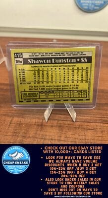 Cheap Sneaks Footwear/Sports Cards Baseball Card Shawon Dunston 1990 Topps #415 Chicago Cubs
