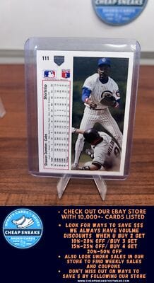 Cheap Sneaks Footwear/Sports Cards Baseball Card Shawon Dunston 1991 Upper Deck #111b Chicago Cubs