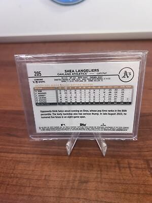 Cheap Sneaks Footwear/Sports Cards Baseball Card Shea Langeliers 2024 Topps Chrome Green Logofractor Refractor /99 #205