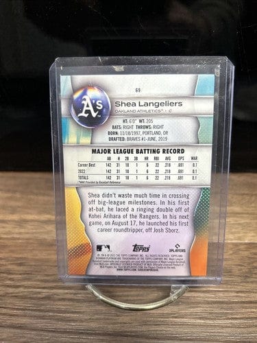 Cheap Sneaks Footwear/Sports Cards Baseball Card Shea Langeliers RC 2023 Bowman Platinum Oakland Athletics #69