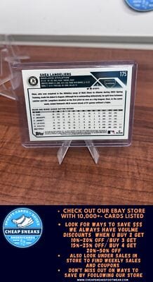 Cheap Sneaks Footwear/Sports Cards Baseball Card Shea Langeliers RC 2023 Topps Chrome #175 Oakland Athletics