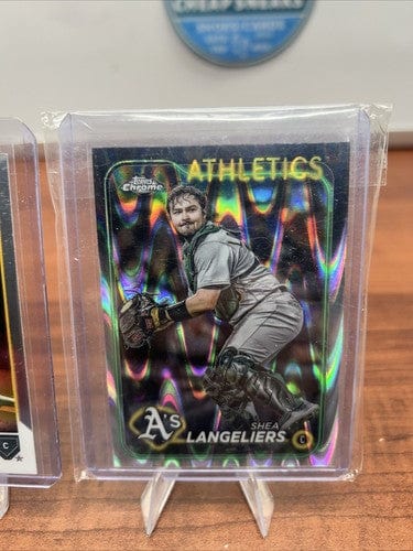Cheap Sneaks Footwear/Sports Cards Baseball Card Shea Manglers RC 2023 Topps Chrome 24 Topps Chrome Ray Wave Refractor