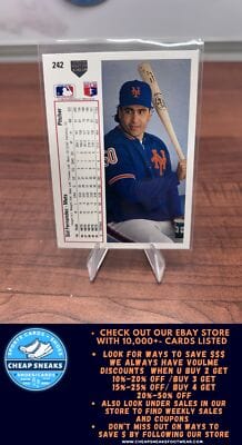 Cheap Sneaks Footwear/Sports Cards Baseball Card Sid Fernandez 1991 Upper Deck #242 New York Mets