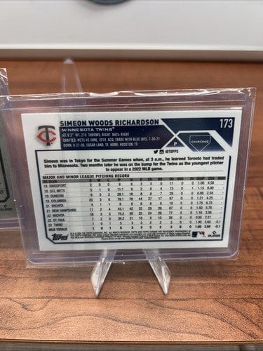 Cheap Sneaks Footwear/Sports Cards Baseball Card Simon Woods Richardson RC Minnesota Twins 2023 Topps Chrome/Series 1/