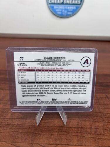 Cheap Sneaks Footwear/Sports Cards Baseball Card Slade Cecconi 2024 Topps Chrome Logofractor Arizona Diamondbacks Rooki