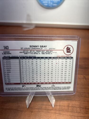 Cheap Sneaks Footwear/Sports Cards Baseball Card Sonny Gray 2024 Topps Chrome Logofractor Refractor Card #143 St. Louis