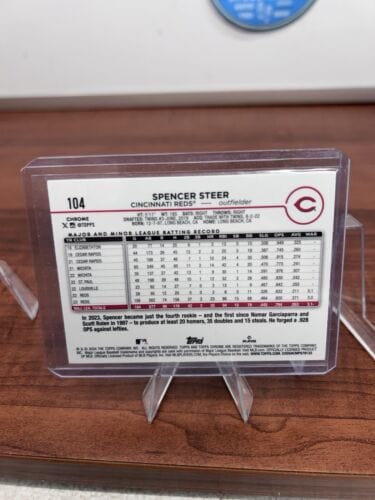 Cheap Sneaks Footwear/Sports Cards Baseball Card Spencer Steer 2024 Topps Chrome Logofractor #104 Reds