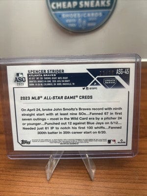 Cheap Sneaks Footwear/Sports Cards Baseball Card Spencer Strider 2023 Topps Gold Autograph All Star Game Atlanta Brave