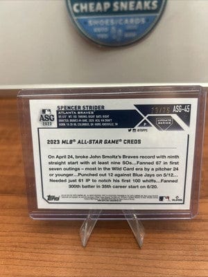 Cheap Sneaks Footwear/Sports Cards Baseball Card Spencer Strider 2023 Topps Gold Autograph All Star Game Atlanta Brave