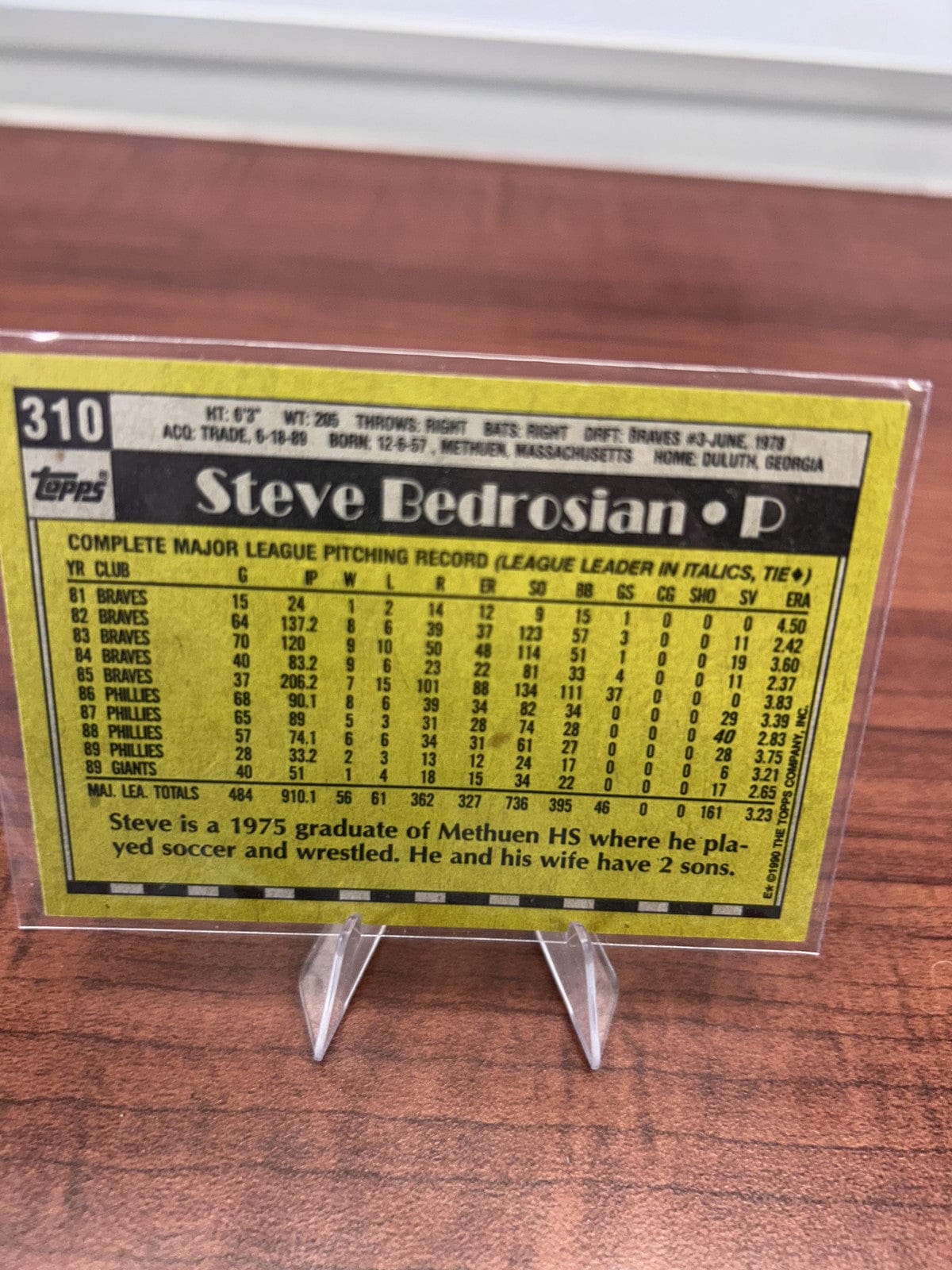 Cheap Sneaks Footwear/Sports Cards Baseball Card Steve Bedrosian 1990 Topps #310 San Francisco Giants