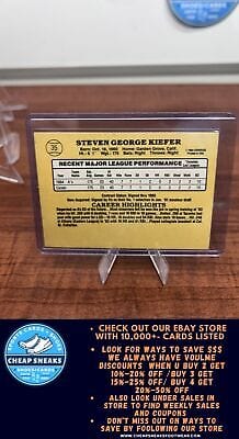 Cheap Sneaks Footwear/Sports Cards Baseball Card Steve Kiefer RC 1985 Donruss #35 Oakland Athletics