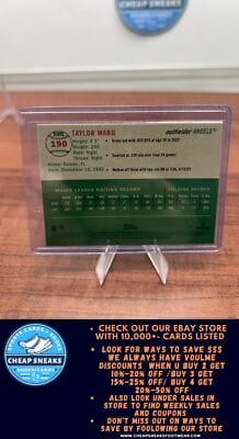 Cheap Sneaks Footwear/Sports Cards Baseball Card Taylor Ward 2023 Topps Chrome Platinum Anniversary #190 Los Angeles An