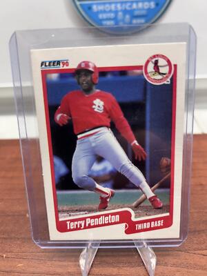 Cheap Sneaks Footwear/Sports Cards Baseball Card Terry Pendleton 1990 Fleer #257b St. Louis Cardinals