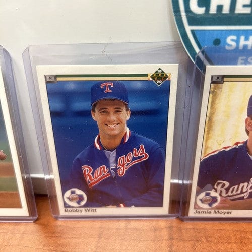 Cheap Sneaks Footwear/Sports Cards Baseball Card Texas Rangers Lot(4)1990 Upper Deck Pitchers Nolan Ryan,K.Brown,B.Witt