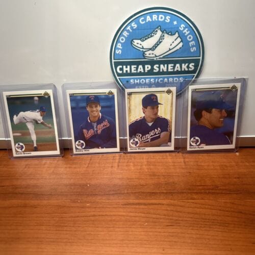 Cheap Sneaks Footwear/Sports Cards Baseball Card Texas Rangers Lot(4)1990 Upper Deck Pitchers Nolan Ryan,K.Brown,B.Witt