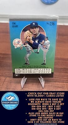 Cheap Sneaks Footwear/Sports Cards Baseball Card Tim Leary 1991 Ultra #236 New York Yankees