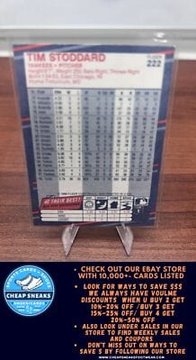 Cheap Sneaks Footwear/Sports Cards Baseball Card Tim Stoddard 1988 Fleer #222 New York Yankees