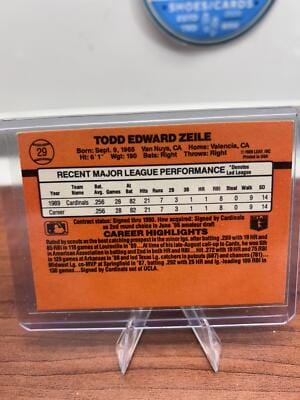 Cheap Sneaks Footwear/Sports Cards Baseball Card Todd Zeile 1990 Donruss #29b St. Louis Cardinals
