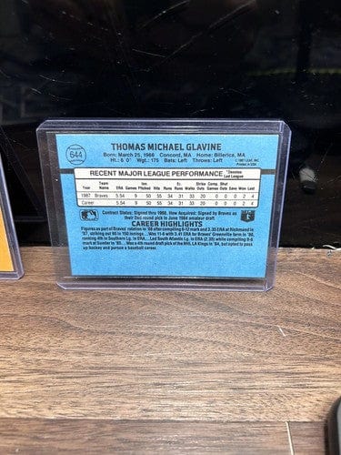 Cheap Sneaks Footwear/Sports Cards Baseball Card Tom Glavine HOF Atlanta Braves Lot(2) 1988 Donruss RC#644, 1989 Donrus