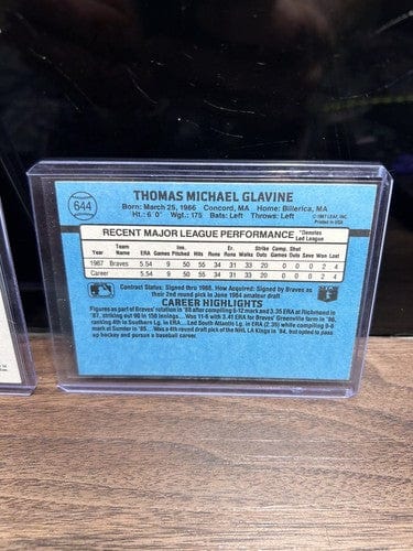 Cheap Sneaks Footwear/Sports Cards Baseball Card Tom Glavine HOF Atlanta Braves Lot(2) 1988 Donruss RC#644, 2022 Allen&