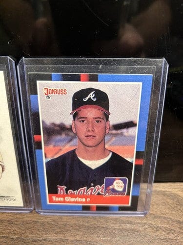 Cheap Sneaks Footwear/Sports Cards Baseball Card Tom Glavine HOF Atlanta Braves Lot(2) 1988 Donruss RC#644, 2022 Allen&