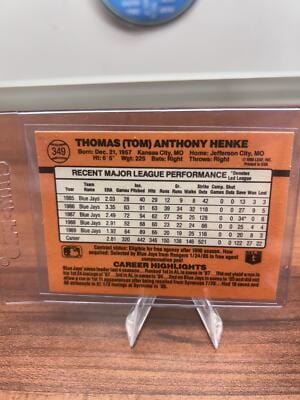 Cheap Sneaks Footwear/Sports Cards Baseball Card Tom Henke 1990 Donruss #349b Toronto Blue Jays