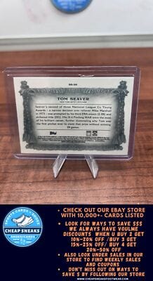 Cheap Sneaks Footwear/Sports Cards Baseball Card Tom Seaver 2022 Topps Allen & Ginter Banner Seasons #BS-28 New York Me
