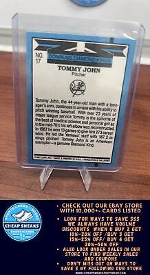 Cheap Sneaks Footwear/Sports Cards Baseball Card Tommy John 1988 Donruss #17b New York Yankees