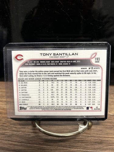 Cheap Sneaks Footwear/Sports Cards Baseball Card Tony Santillan 2022 Topps Chrome Silver Refractor Cincinnati Reds RC #