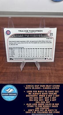 Cheap Sneaks Footwear/Sports Cards Baseball Card Trayce Thompson 2022 Topps #574 Chicago Cubs
