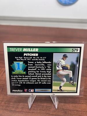 Cheap Sneaks Footwear/Sports Cards Baseball Card Trever Miller RC 1992 Pinnacle #579 Detroit Tigers