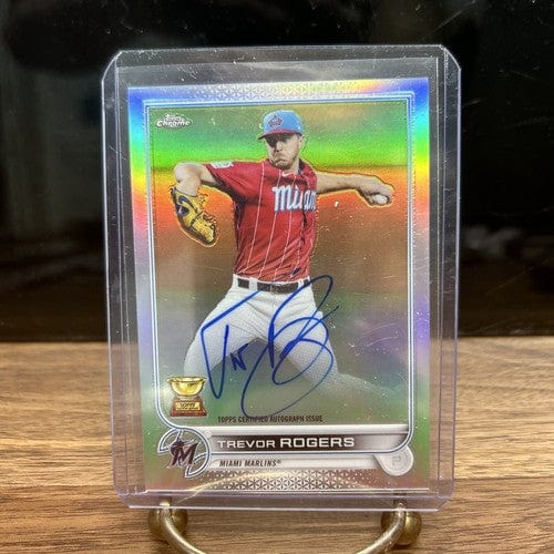 Cheap Sneaks Footwear/Sports Cards Baseball Card Trevor Rodgers 2022 Topps Chrome Refractor Auto /499 Miami Marlins Sp