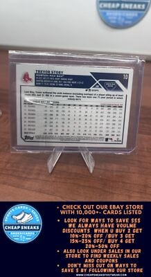 Cheap Sneaks Footwear/Sports Cards Baseball Card Trevor Story 2023 Topps #10 Boston Red Sox
