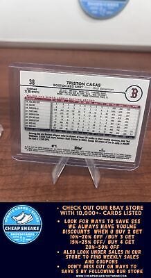 Cheap Sneaks Footwear/Sports Cards Baseball Card Triston Casas 2024 Topps Chrome Logofractor Edition #38 Boston Red Sox