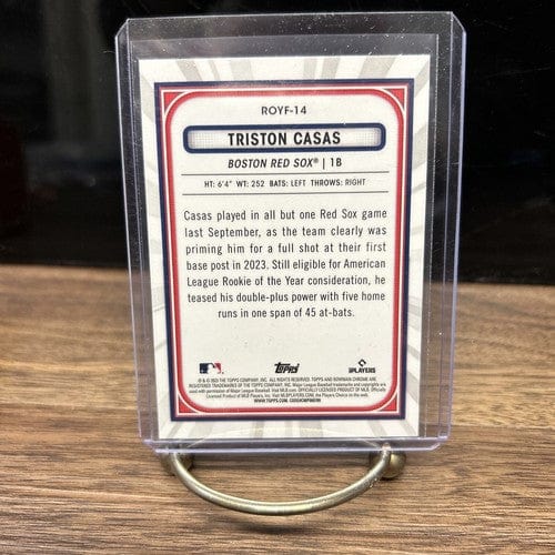 Cheap Sneaks Footwear/Sports Cards Baseball Card Triston Casas (RC) 2023 Bowman Chrome Baseball ROY Favorites ROYF-14