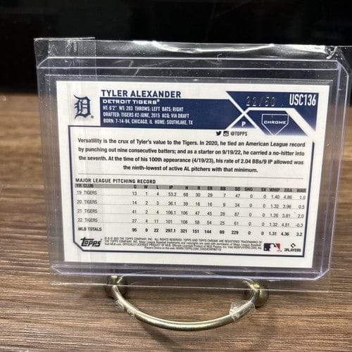 Cheap Sneaks Footwear/Sports Cards Baseball Card Tyler Alexander 2023 Topps Chrome Gold Mini-Diamond #22/50 #USC136 D.