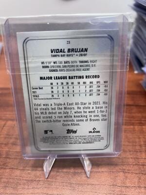 Cheap Sneaks Footwear/Sports Cards Baseball Card Vidal Brujan RC 2022 Bowman Platinum #23 Tampa Bay Rays