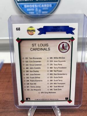 Cheap Sneaks Footwear/Sports Cards Baseball Card Vince Coleman 1990 Upper Deck #68 St. Louis Cardinals