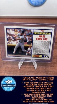 Cheap Sneaks Footwear/Sports Cards Baseball Card Wade Boggs 1990 Score #704 Boston Red Sox