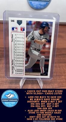 Cheap Sneaks Footwear/Sports Cards Baseball Card Wade Boggs 1991 Upper Deck #546 Boston Red Sox