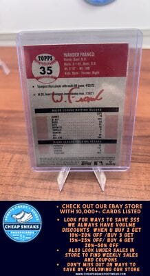 Cheap Sneaks Footwear/Sports Cards Baseball Card Wander Franco RC 2022 Topps Chrome Platinum Anniversary #35 Tampa Bay