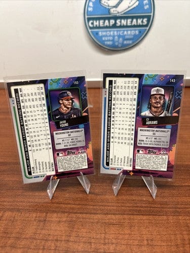 Cheap Sneaks Footwear/Sports Cards Baseball Card Washington Nationals 2024 Topps Chrome Cosmic Jacob Young RC, CJ Abram