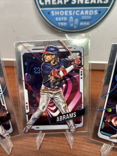 Cheap Sneaks Footwear/Sports Cards Baseball Card Washington Nationals 2024 Topps Chrome Cosmic Lot Young, Abrams, Rutle