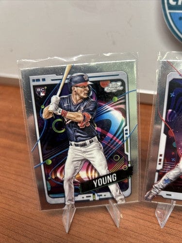 Cheap Sneaks Footwear/Sports Cards Baseball Card Washington Nationals 2024 Topps Chrome Cosmic Lot Young, Abrams, Rutle