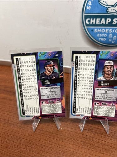 Cheap Sneaks Footwear/Sports Cards Baseball Card Washington Nationals 2024 Topps Chrome Cosmic Lot Young, Abrams, Rutle