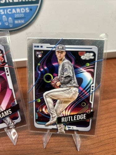 Cheap Sneaks Footwear/Sports Cards Baseball Card Washington Nationals 2024 Topps Chrome Cosmic Lot Young, Abrams, Rutle