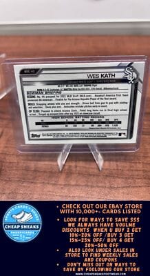 Cheap Sneaks Footwear/Sports Cards Baseball Card Wes Kath 2021 Bowman Draft Chrome #BDC-43 Chicago White Sox