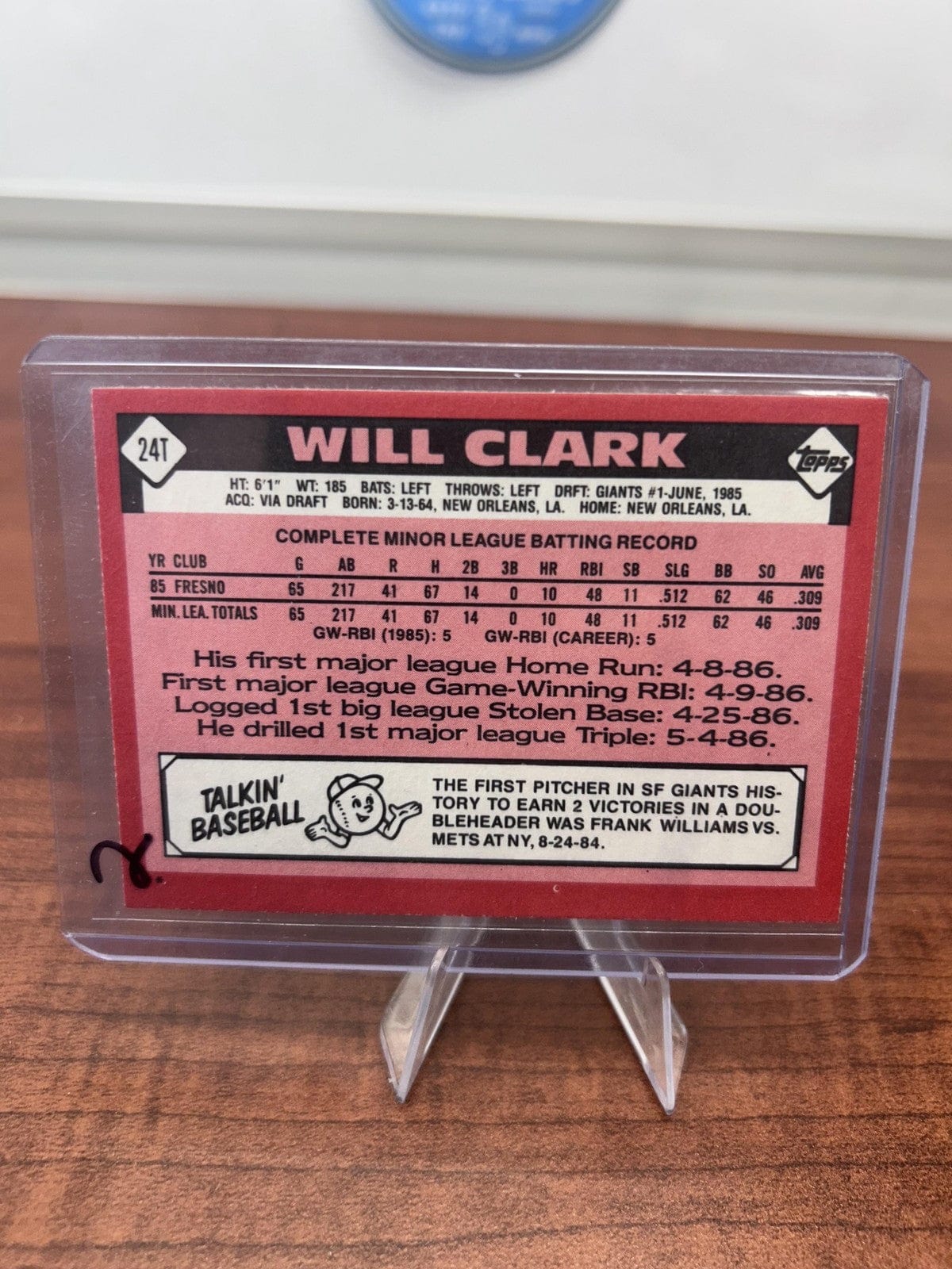 Cheap Sneaks Footwear/Sports Cards Baseball Card Will Clark 1986 Topps Traded #24T San Francisco Giants
