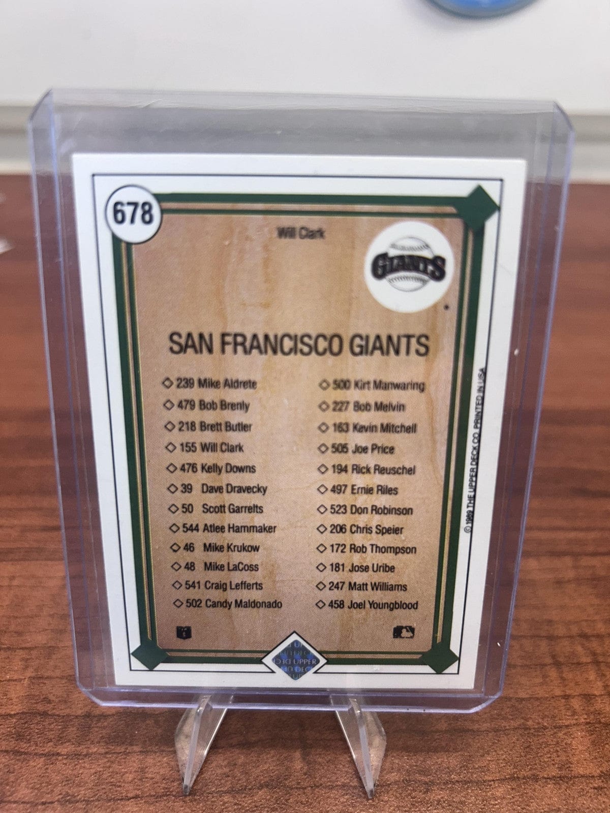 Cheap Sneaks Footwear/Sports Cards Baseball Card Will Clark 1989 Upper Deck #678 San Francisco Giants